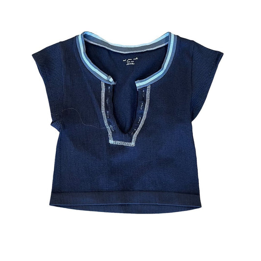 Out From Under black vneck crop top, xs/s