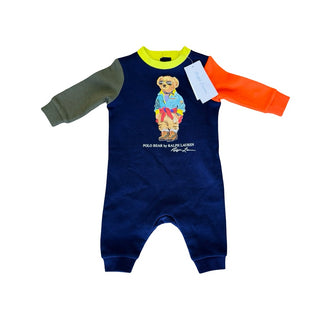 Ralph Lauren New w/tags navy Polo Bear playsuit, 3 months