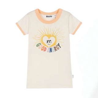 Molo Cotton T-Shirt with Good Energy Graphic, 10 years