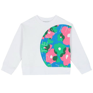 Stella McCartney White Crewneck with Logo Sweatshirt, 10 years
