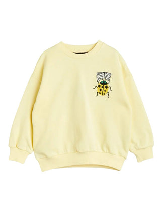 Mini Rodini Yellow Ladybird Embroidered Sweatshirt, 9-11 years