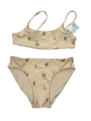 H&M Peach Floral Print Bikini, 8-10 years