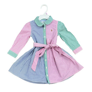 Ralph Lauren Multicoloured Strip Cotton Fun Shirtdress