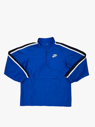 Nike Blue windbreaker with black and white stripe, M (10-12 years)