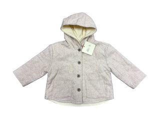 Ettie H Oatmeal Button Down Jacket, 9-12 months