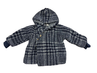 1+ in the family Grey and Navy Plaid Fleece Coat, 24 months
