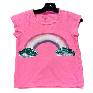 Hatley Pink rainbow tshirt w/sequins, 6 years