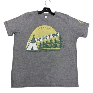 Next Level Grey Camp White Pine tshirt, 14-16 years