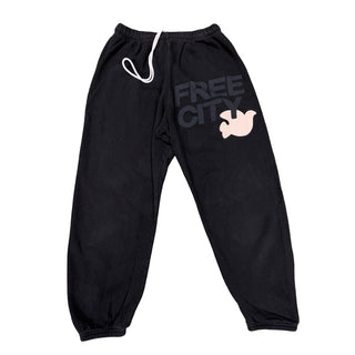Free City Black w/charcoal grey sweatpants, Women’s Xsmall