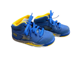 Nike Blue and Yellow Sneakers, 8 little kid