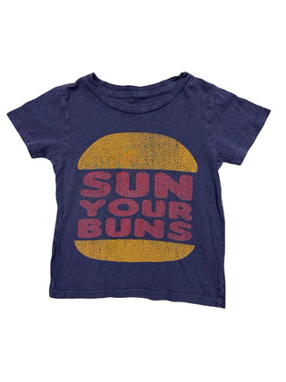 Tiny Whales Purple Tee with Sun Your Buns Graphics , 3 years