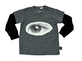 Nununu Eye Applique Twofer Tee, 3-4 years