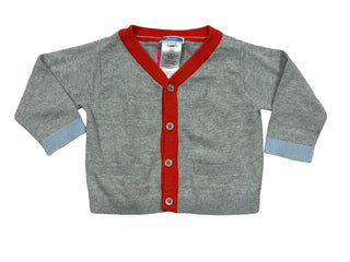 Jacadi Grey and Orange Knit Cardigan , 12 months