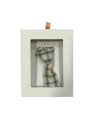 Noralee Plaid BEige and Navy Tie - New In Box, O/S