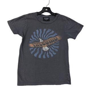 Tiny Whales Distressed black Freebird tshirt, 8 years