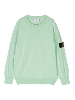 Stone Island Light Green Crewneck, 10-12 years