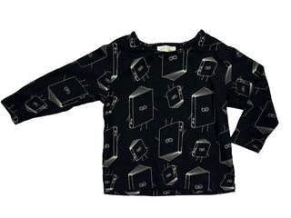 Greige Black Book Print Longsleeve Tee, 2 years