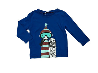 Marc Jacobs Bright Blue Snowboarder Graphic Tee, 3 years