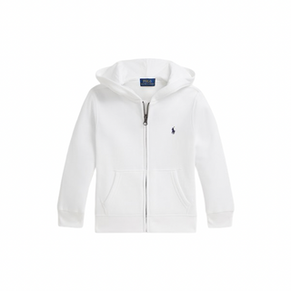 Ralph Lauren White Hooded Zip Up Sweater, 10-12 years
