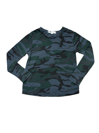 Joah Love Blue and Green Camo Longsleeve Tee, 3 years