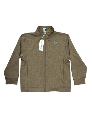 Rylee + Cru Brown Zip Up Athletic Sweater, 4-5 years