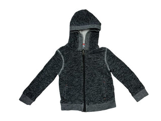 Splendid Grey and Navy Marled Zip Up Hoodie Sweatshirt, 2 years