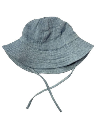 PEtit Lem  Denim Blue Sun Hat, 0-6 months