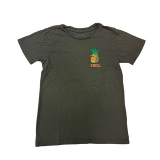 Tiny Whales Grey pineapple graphic tee, 8 years