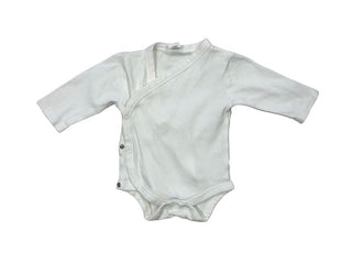 Colored Organics White Kimono Snap Longsleeve Bodysuit, 0-3 months