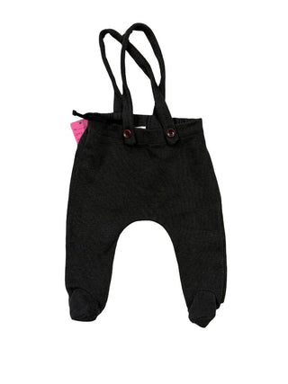 1 + in the Family Charcoal Footed Knit Overalls, 6 months