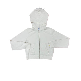Aritzia White waffle zip up, small