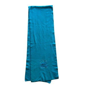 Versace Teal Scarf with VJC Bedazzled Logo, o/s