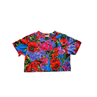 Dolce & Gabbana Floral Cropped T-Shirt, 9-10 years