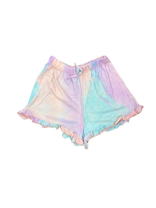Tie Dye Ruffle Shorts, O/S
