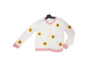 Stella McCartney White Sunflower Knit Cardigan, 8 years
