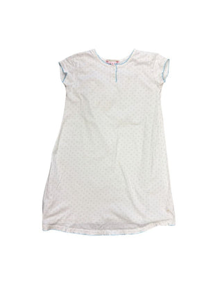 Bonpoint White and Blue Dot Pattern Nightgown, 4 years