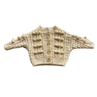 Rylee + Cru Oatmeal cable sweater, 6-12 months