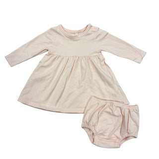 Quincy Mae light pink dress + bloomer set, 3-6 months