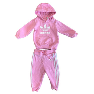 Adidas  Pink sweat set, 6-9 Months