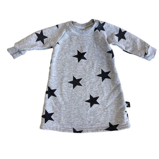 Nununu Grey sweat dress, 6-12 months