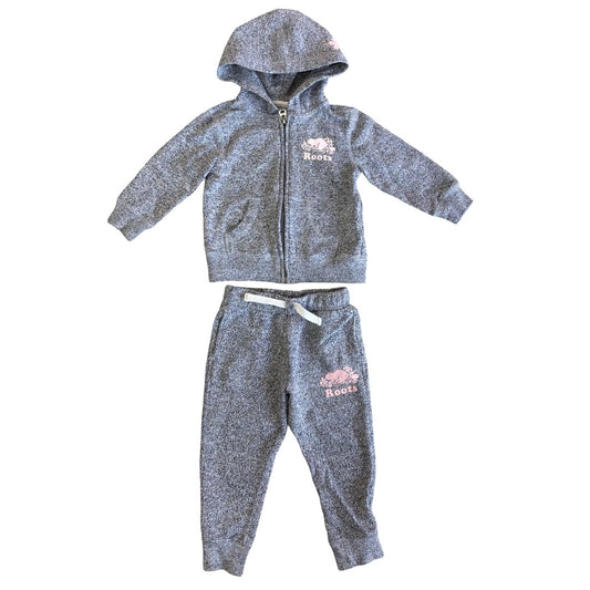 Roots Salt/pepper sweat set, 18-24 months