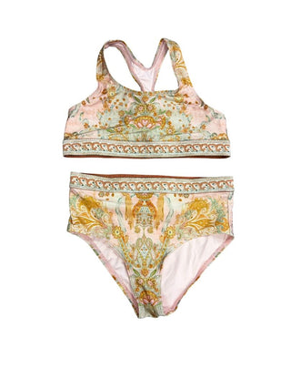 Zimmerman Blush and Mixed Paisley Print Bikini Set, 10 years