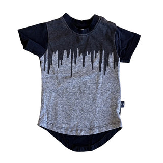 Hux Black/grey tshirt, 6-12 months