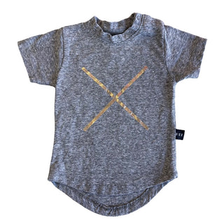 Hux Grey tshirt, 3-6 months