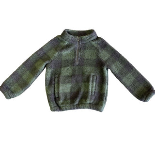 Splendid Plaid fleece halfzip, 4-5 Years