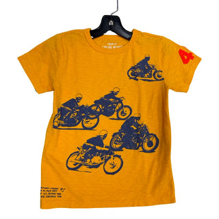 Crewcuts Yellow motorcycle tshirt, 6-7 years
