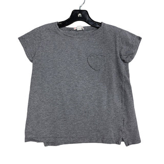 Crewcuts Grey w/heart pocket tshirt, 6-7 years
