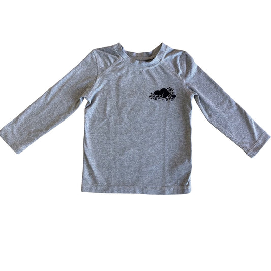 Roots Grey rash guard , 2T