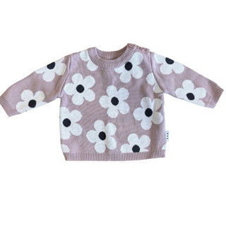 Hux Flower sweater, 6-12 months