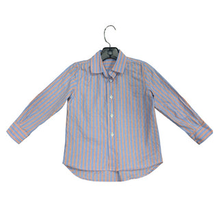 Rosalba Blue/orange strip dress shirt, 3-4 years